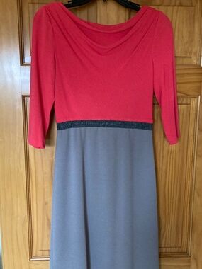 Kay Unger drape neck dress
